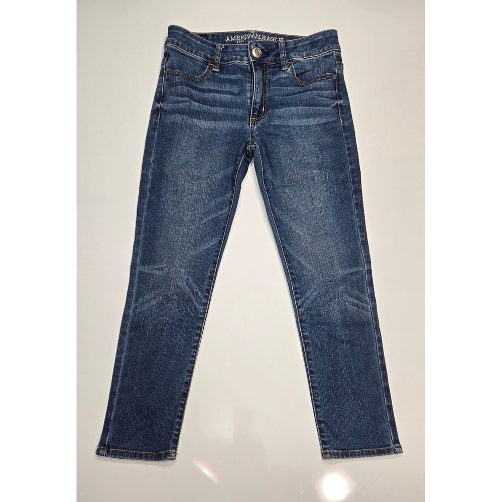 American Eagle Outfitters Hi Rise Jegging Crop Super Stretch Denim Jeans Women's